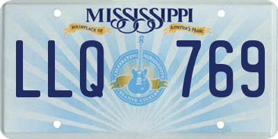MS license plate LLQ769
