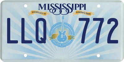 MS license plate LLQ772