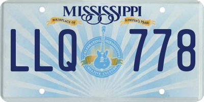 MS license plate LLQ778