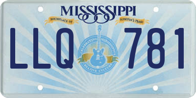 MS license plate LLQ781