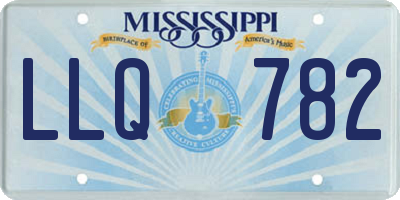 MS license plate LLQ782