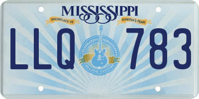 MS license plate LLQ783