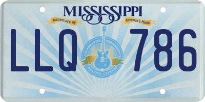 MS license plate LLQ786