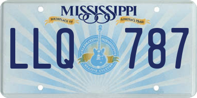 MS license plate LLQ787