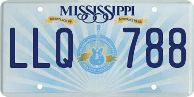 MS license plate LLQ788
