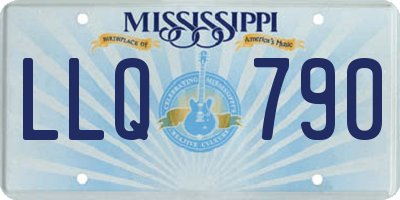 MS license plate LLQ790