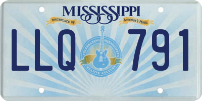 MS license plate LLQ791