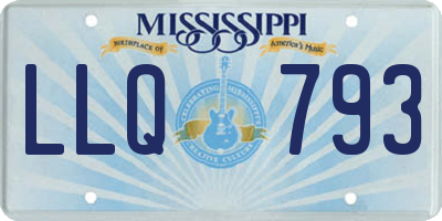 MS license plate LLQ793