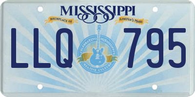 MS license plate LLQ795