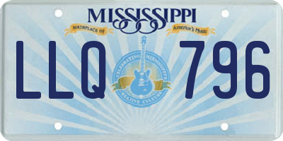 MS license plate LLQ796