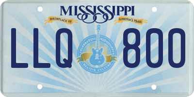 MS license plate LLQ800