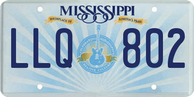 MS license plate LLQ802