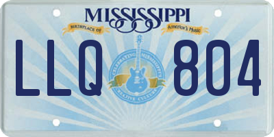 MS license plate LLQ804