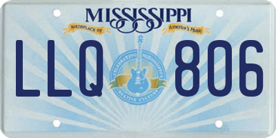 MS license plate LLQ806