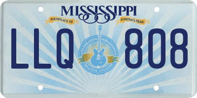 MS license plate LLQ808