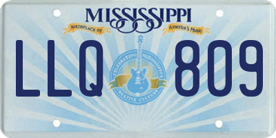 MS license plate LLQ809