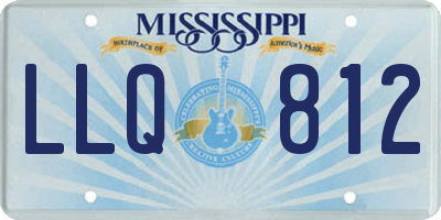 MS license plate LLQ812