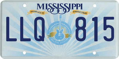 MS license plate LLQ815