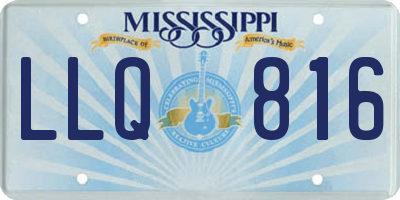 MS license plate LLQ816