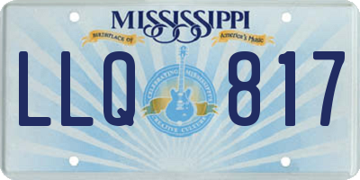 MS license plate LLQ817