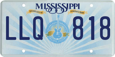 MS license plate LLQ818