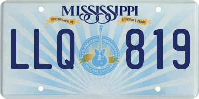 MS license plate LLQ819
