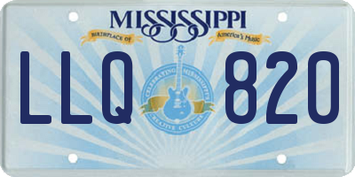 MS license plate LLQ820
