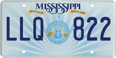 MS license plate LLQ822