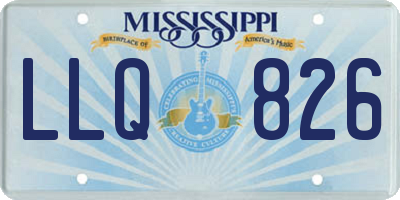 MS license plate LLQ826