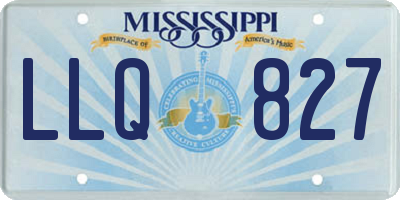 MS license plate LLQ827