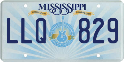 MS license plate LLQ829