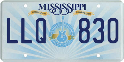 MS license plate LLQ830