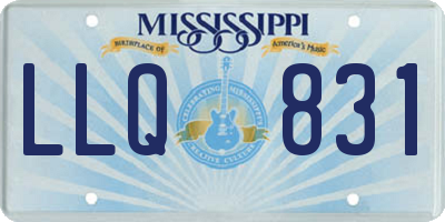 MS license plate LLQ831