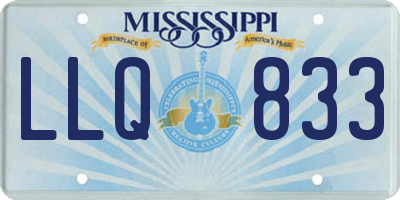 MS license plate LLQ833