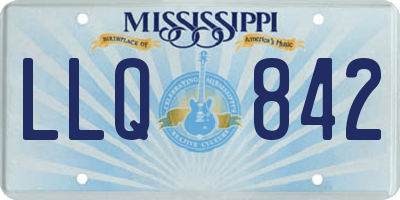 MS license plate LLQ842