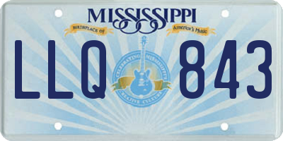 MS license plate LLQ843
