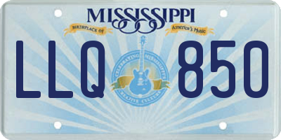 MS license plate LLQ850