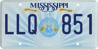 MS license plate LLQ851