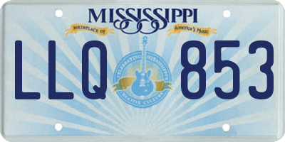 MS license plate LLQ853
