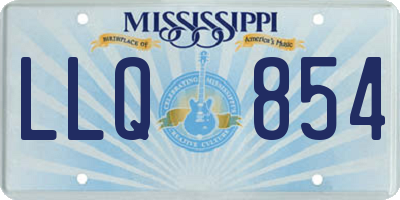 MS license plate LLQ854