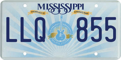 MS license plate LLQ855