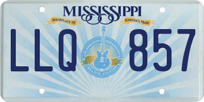 MS license plate LLQ857
