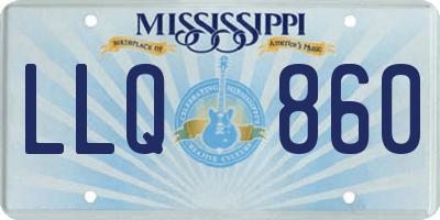 MS license plate LLQ860