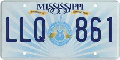 MS license plate LLQ861
