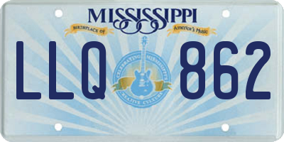 MS license plate LLQ862