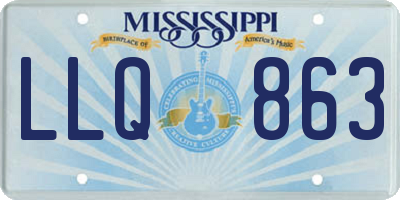 MS license plate LLQ863