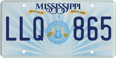 MS license plate LLQ865