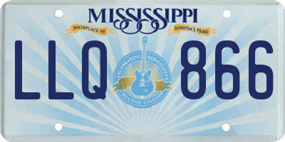 MS license plate LLQ866