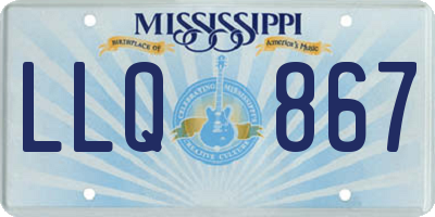 MS license plate LLQ867