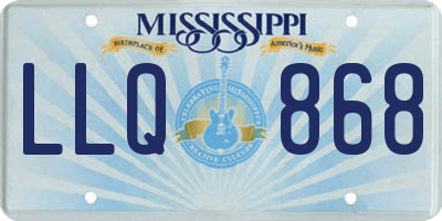 MS license plate LLQ868